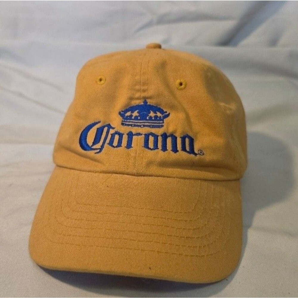 Corona Extra Cancun Logo Mexico Yellow StrapBack Hat Cap Crown Caps Handy
